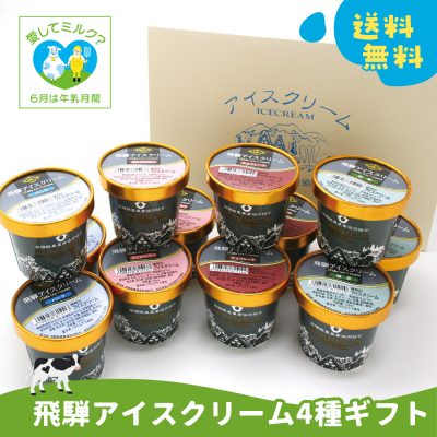 岐阜県牛乳キャンペーン!【飛騨アイスクリームセット】の画像
